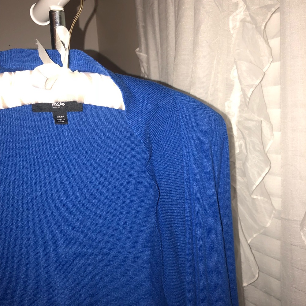 Blue cardigan